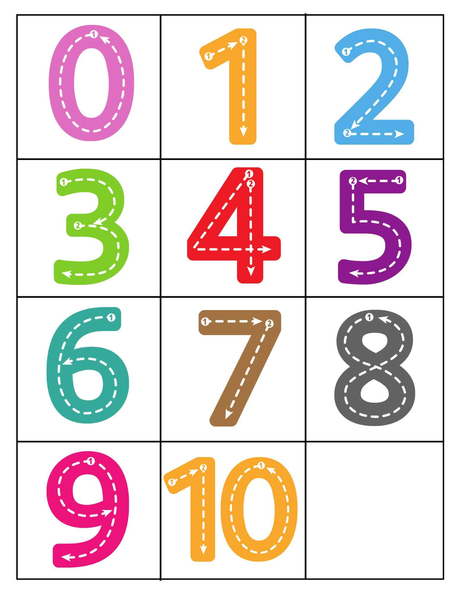 0-10 Printable Numbers (Free Templates In All Sizes) inside Free Printable Numbers 1-10