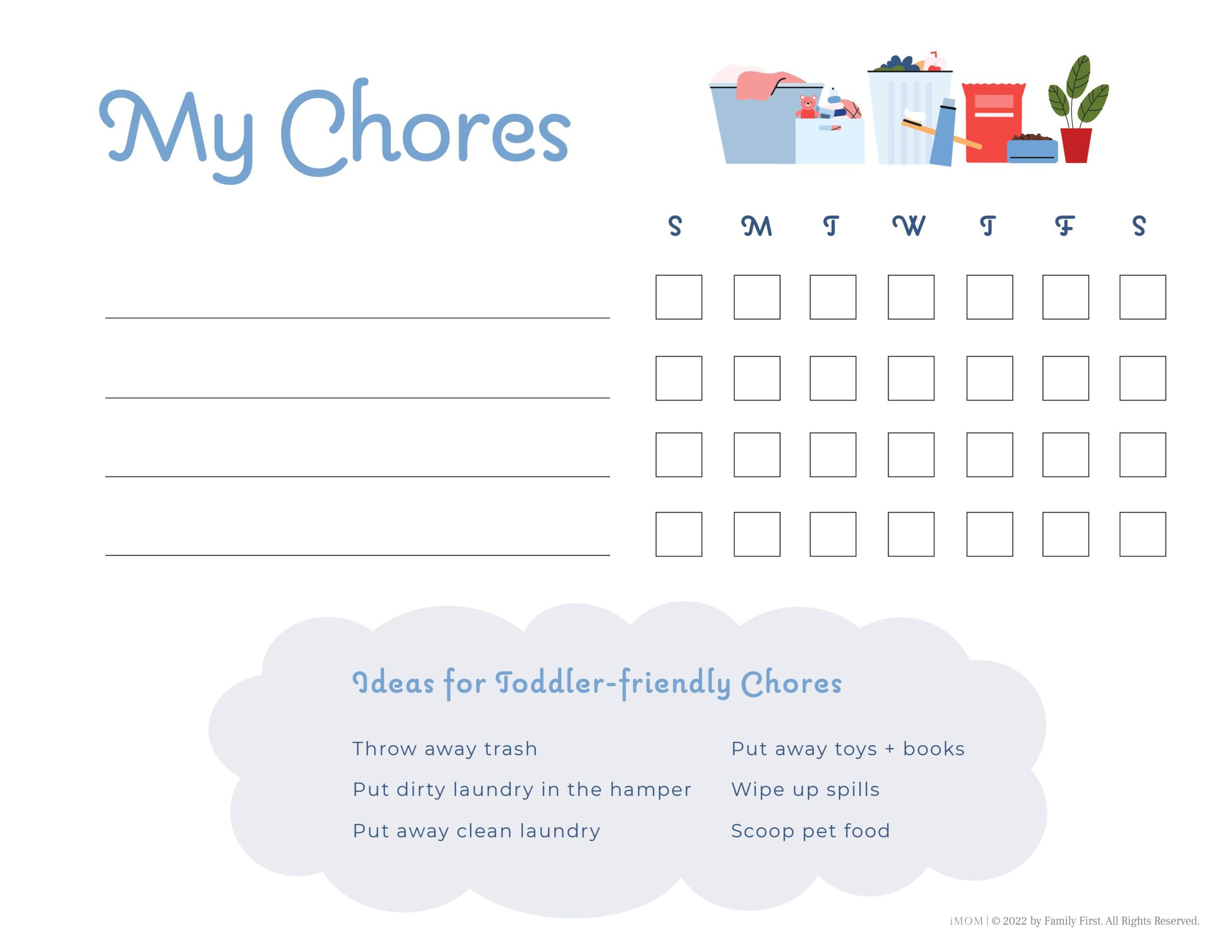 10 Free Printable Chore Charts - Imom within Free Printable Printable Chore Chart