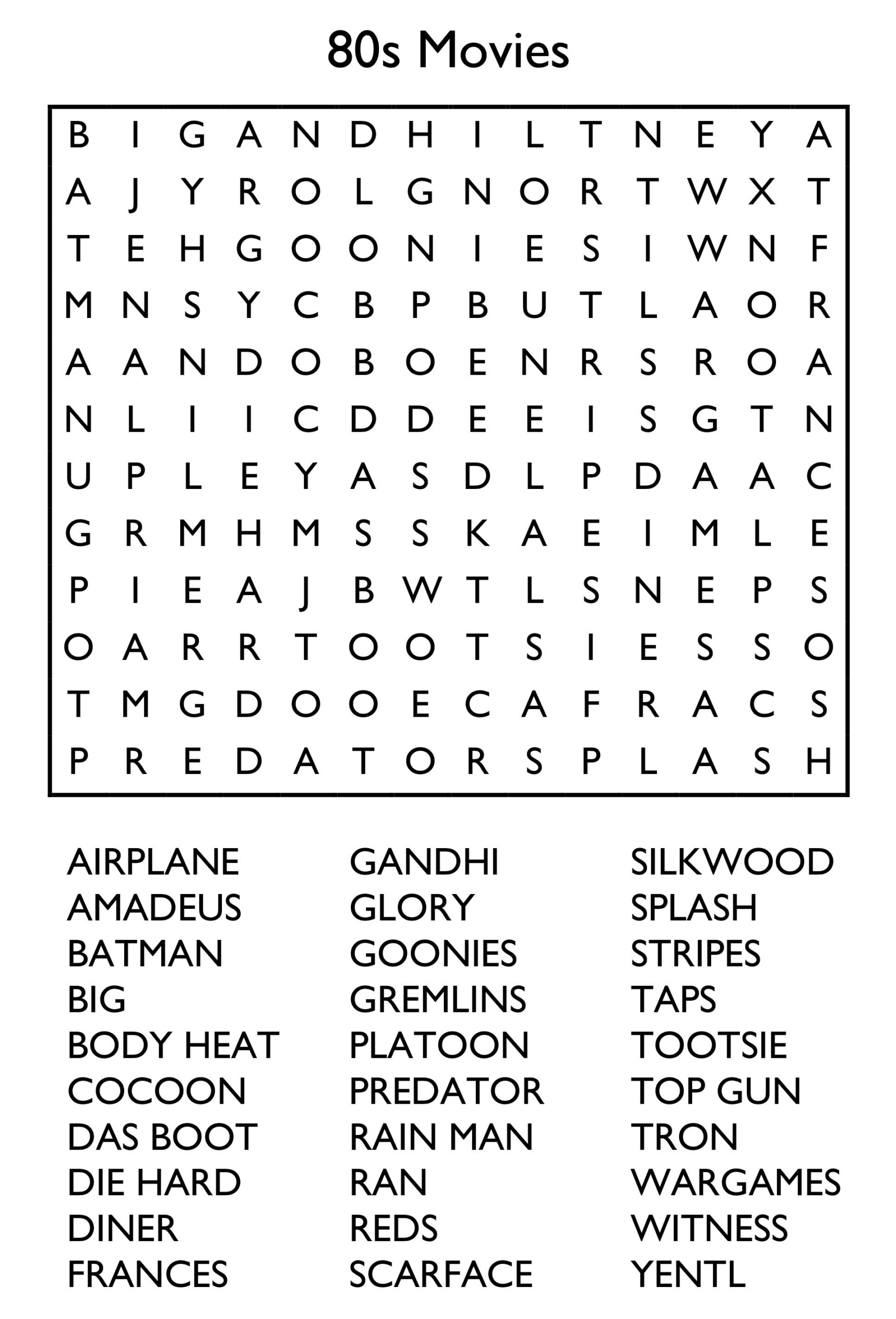 10 Free Printable Word Search Puzzles with regard to Large Print Search a Word Printable