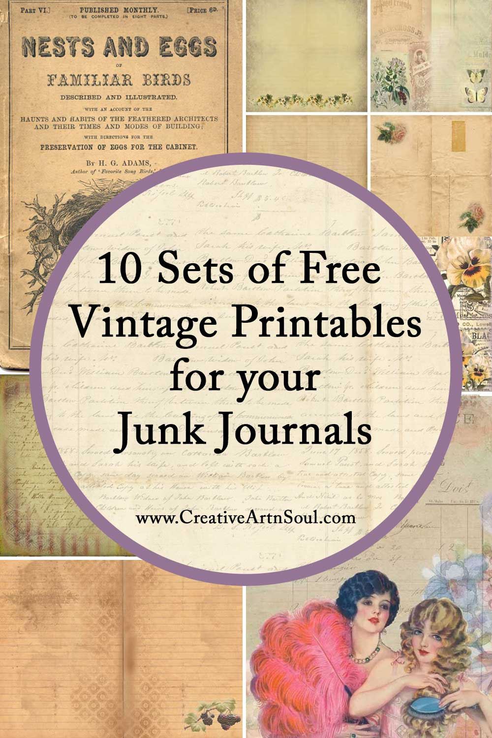 10 Sets Of Free Vintage Printables For Your Junk Journals for Antique Free Junk Journal Vintage Printables