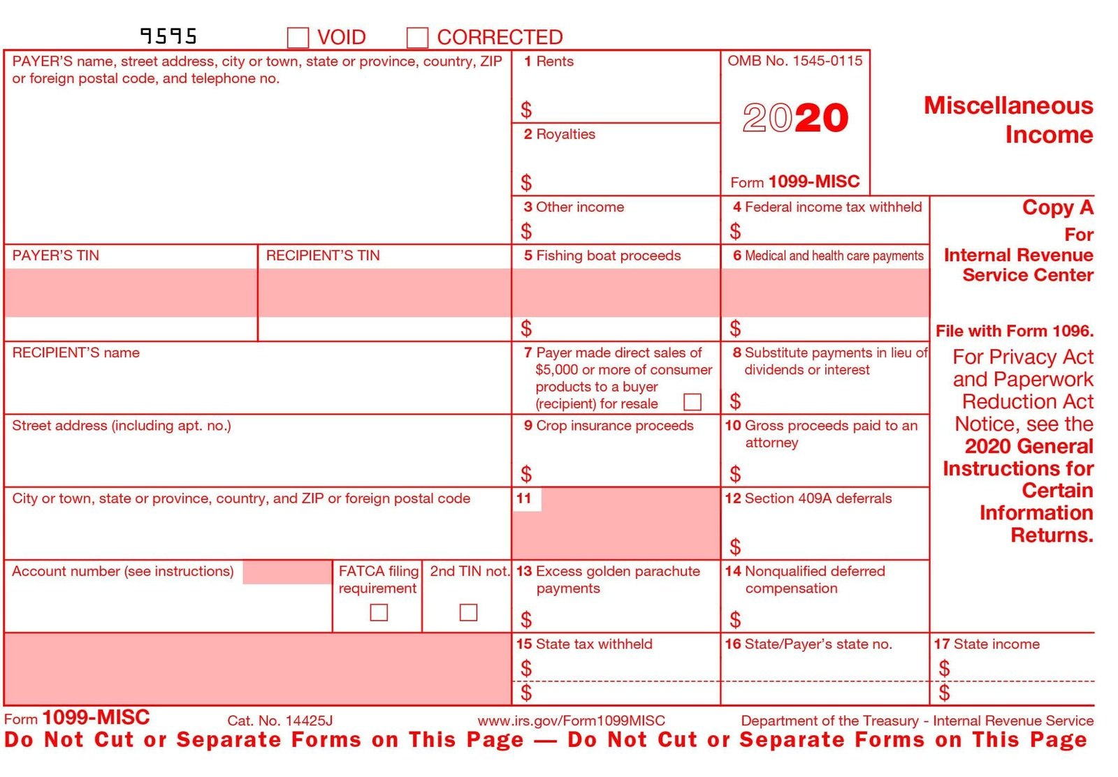 1099 Misc Form And Other Tax Forms Online Only At Stubcreator pertaining to Free 1099 Misc Printable Form