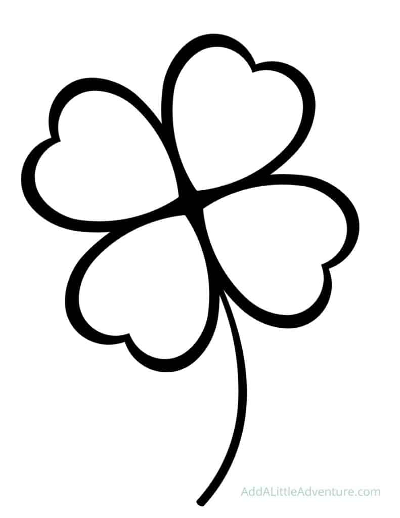 12 Free Printable Shamrock And Four-Leaf Clover Templates for Four Leaf Clover Stencil Printable