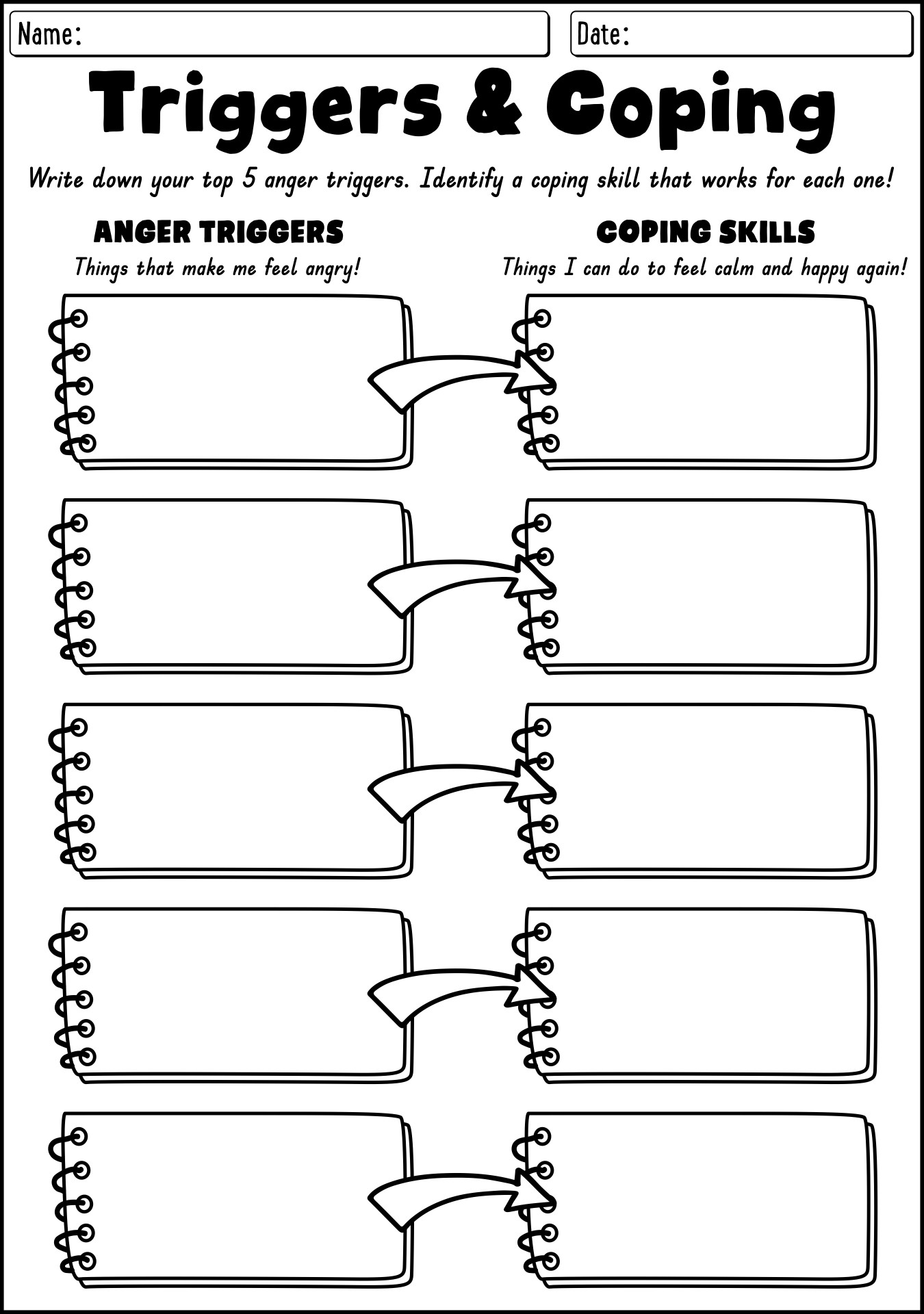 13 Coping Skills Worksheets - Free Pdf At Worksheeto for Free Printable Coping Skills Worksheets