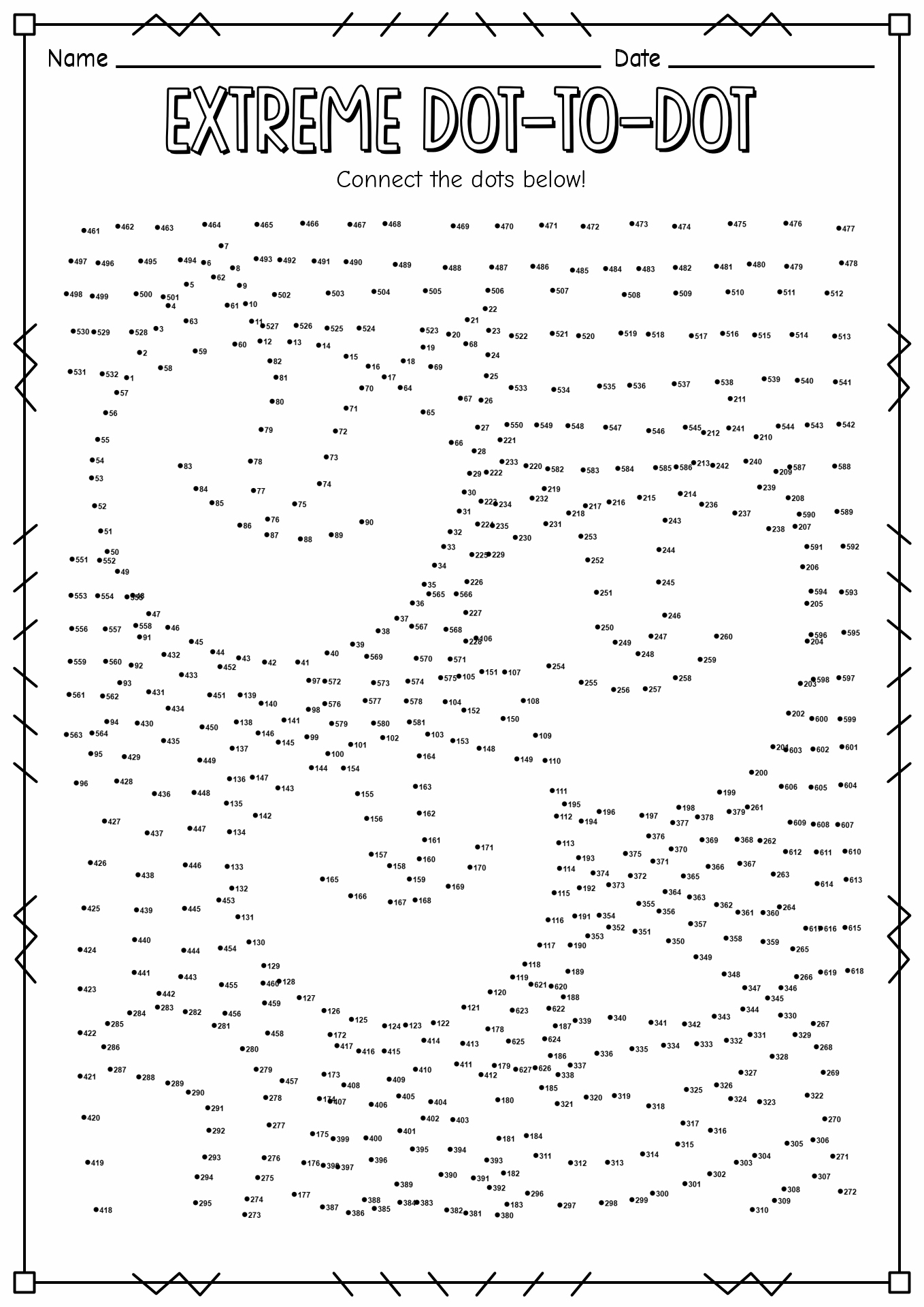 16 Hard Dot To Dot Worksheets - Free Pdf At Worksheeto regarding Extreme Dot To Dot Free Printable