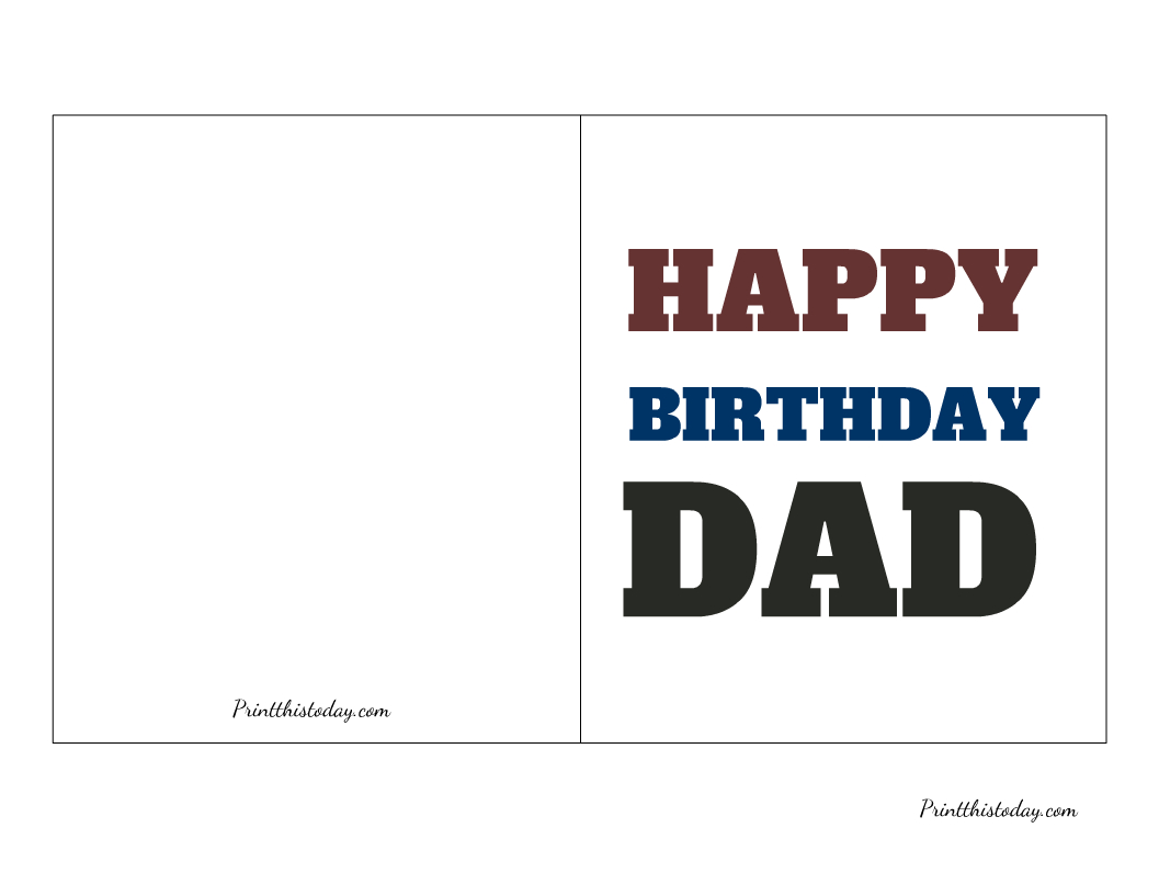 18 Cute And Elegant Free Printable Birthday Cards For Dad intended for Printable Birthday Cards For Dad