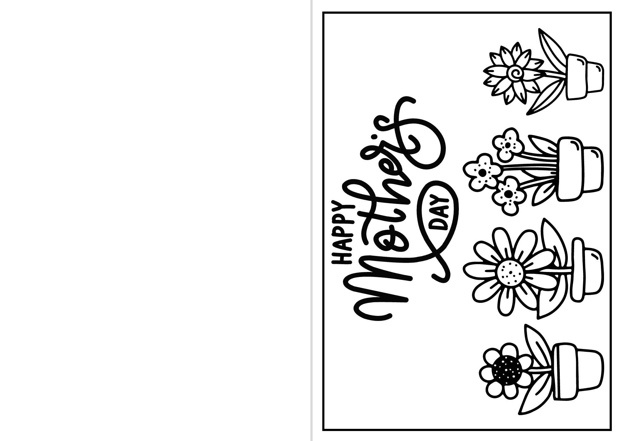 2 Flowers Mother&amp;#039;S Day Card Free Pdf Download - Ezpzlearn for Mother&amp;amp;#039;s Day Flower Printable
