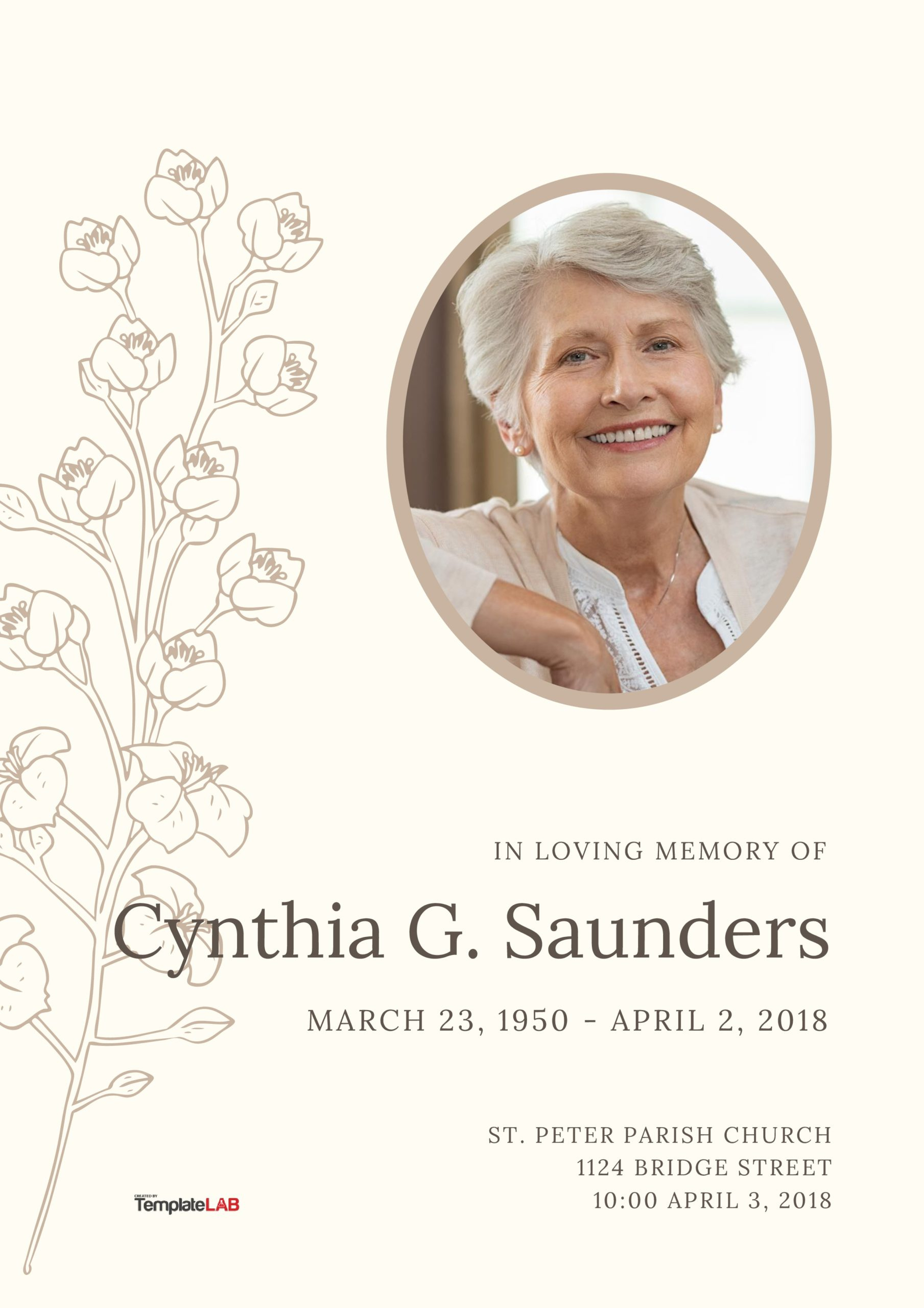 22 Free Funeral Program Templates (Word, Photoshop, Powerpoint) within Editable Downloadable Printable Free Blank Funeral Program Templates