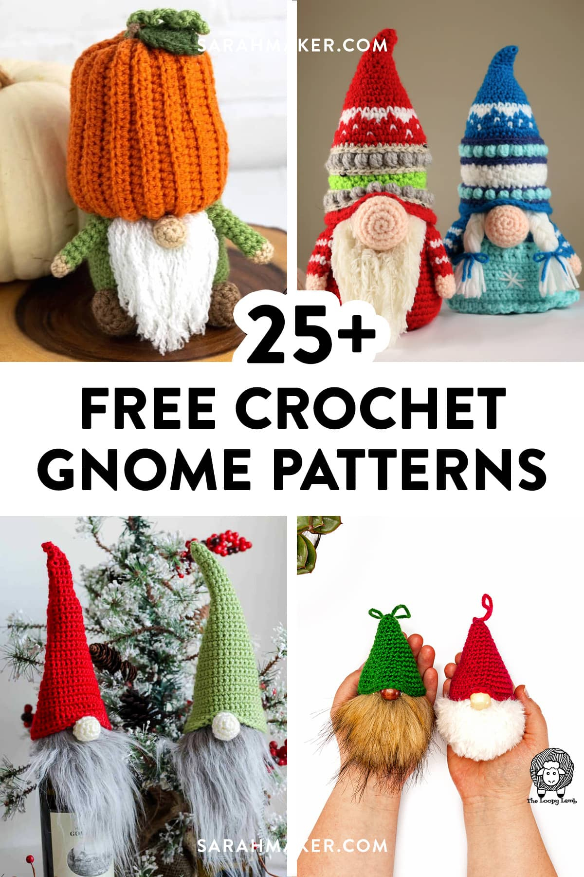 25 Free Crochet Gnome Patterns - Sarah Maker within Printable Crochet Gnome Pattern Free