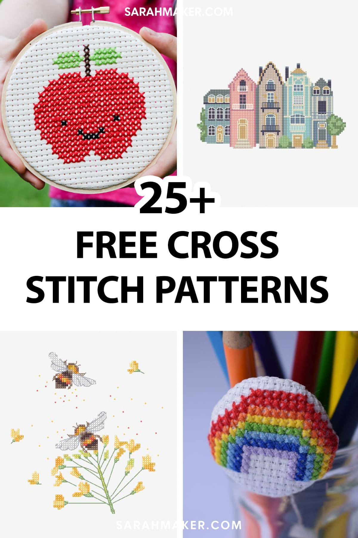 25 Free Cross Stitch Patterns For All Skill Levels - Sarah Maker for Printable Free Cross Stitch Patterns
