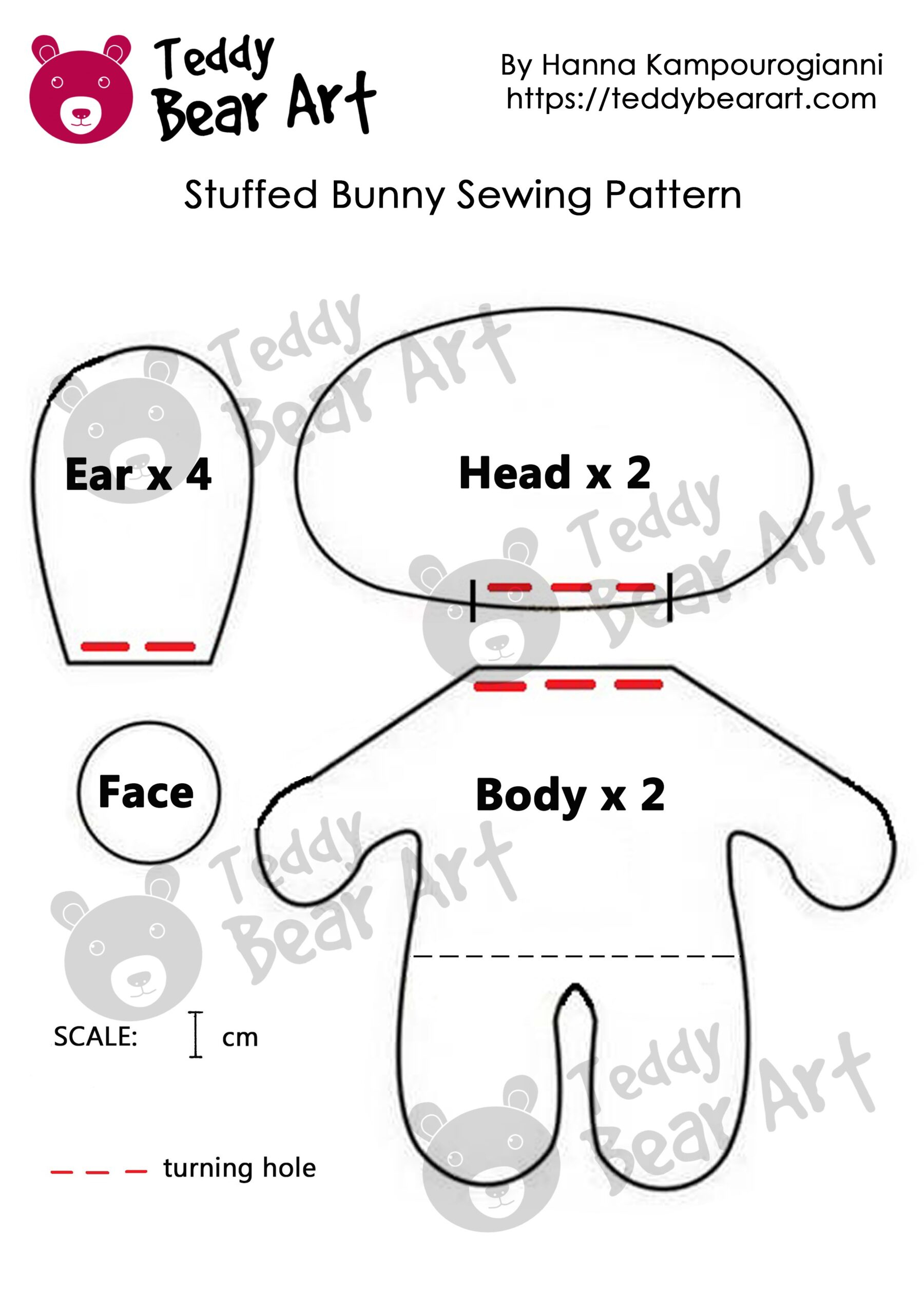 3 Free Stuffed Bunny Sewing Patterns Ideas For Easter Crafts in Free Printable Sewing Patterns For Soft Toys