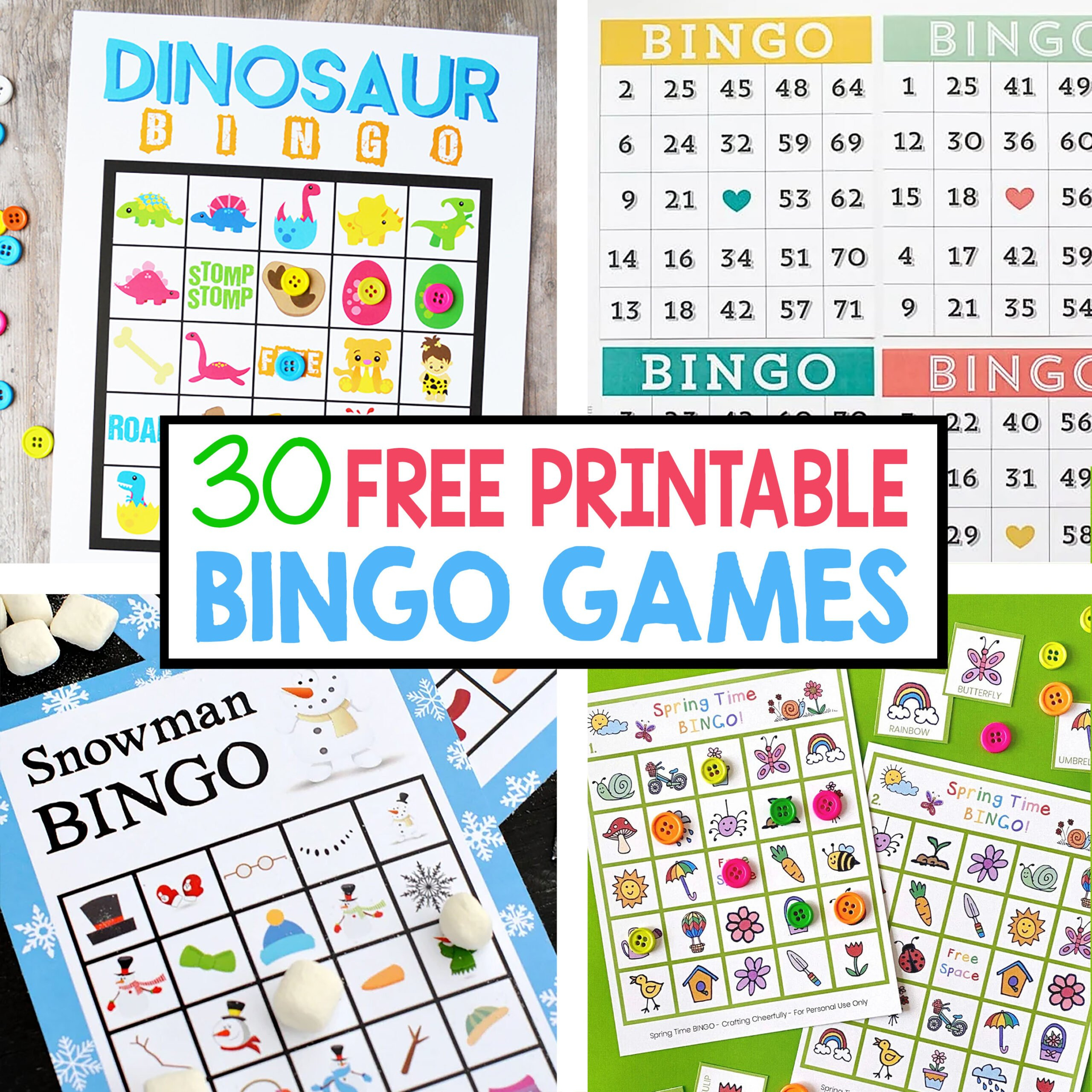 30 Free Printable Bingo Games - Crafting Cheerfully inside Free Printable Bingo Cards