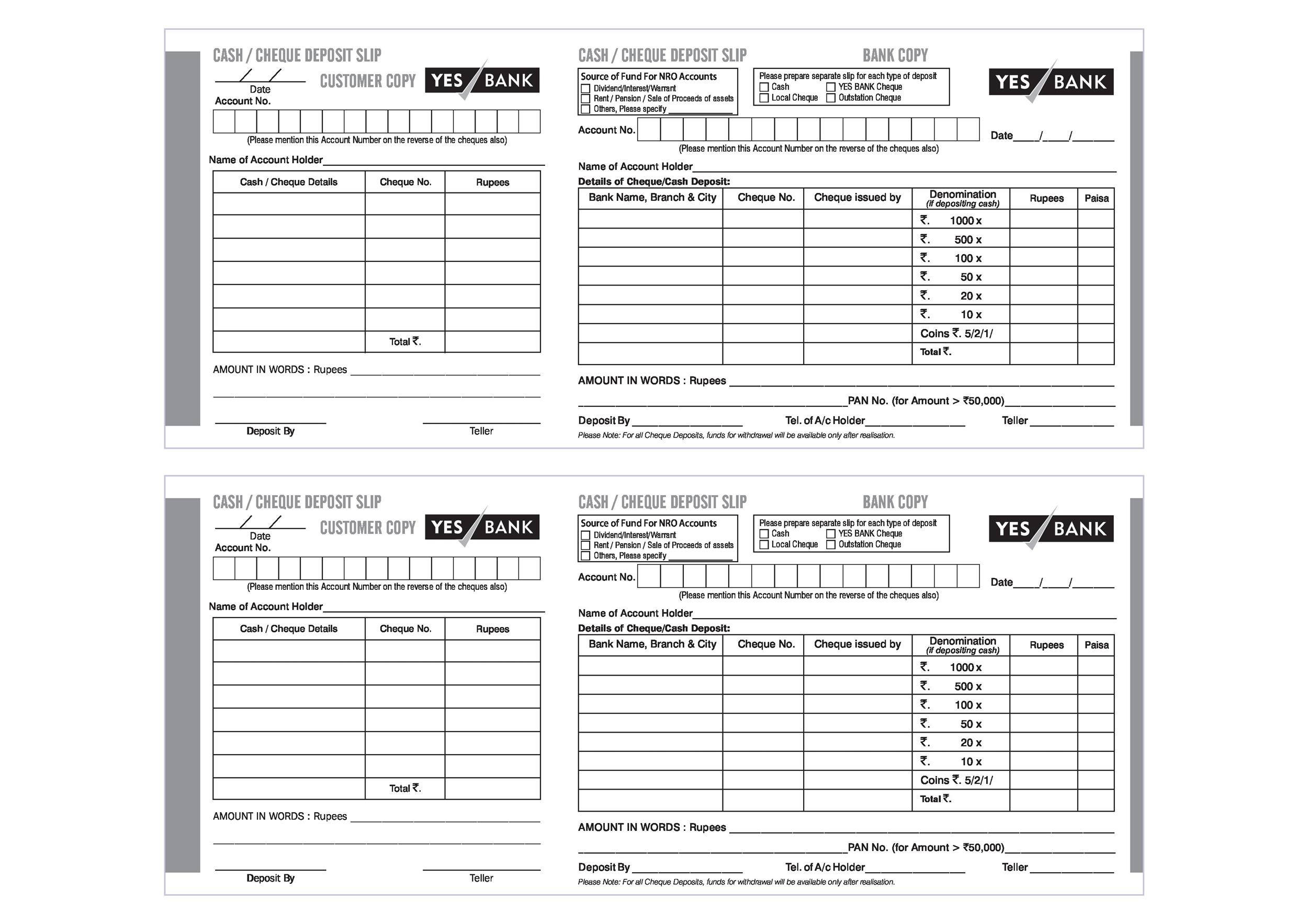 37 Bank Deposit Slip Templates & Examples ᐅ Templatelab in Free Printable Deposit Slip