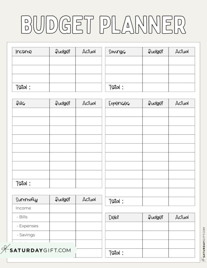 37 Budget Planners &amp;amp; Trackers - Cute &amp;amp; Free Printables with regard to Monthly Budget Spreadsheet Free Printable