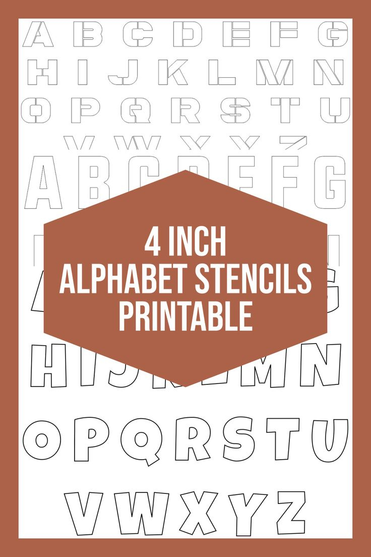 4 Inch Alphabet Stencils Printable in 4 Inch Letter Stencils Printable Free