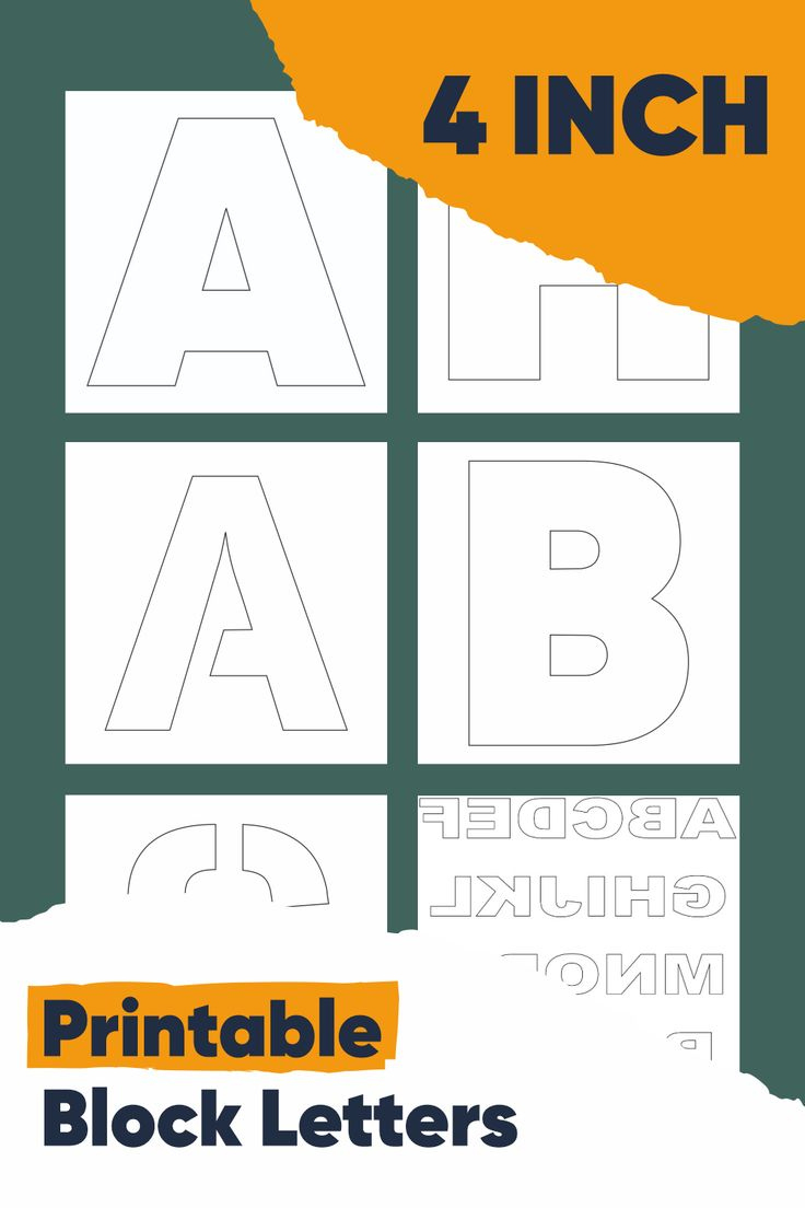 4 Inch Block Letters - 13 Free Pdf Printables | Printablee inside 4 Inch Letter Stencils Printable Free