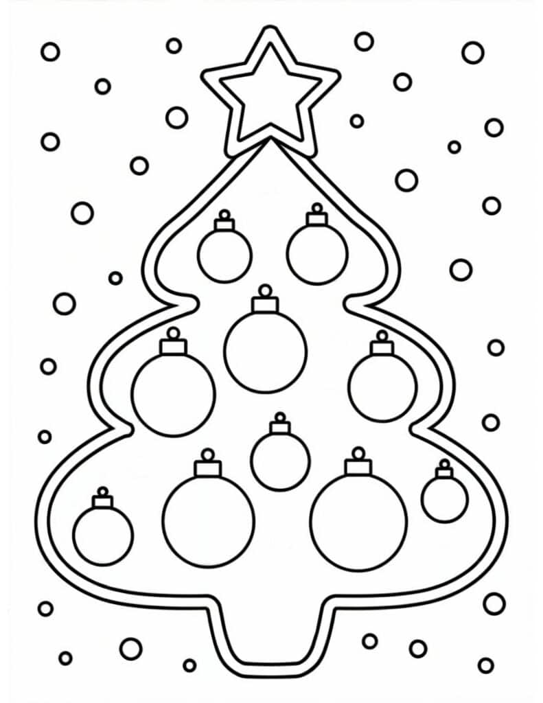 40 Free Printable Christmas Ornament Coloring Pages For Kids in Christmas Tree with Ornaments Printable