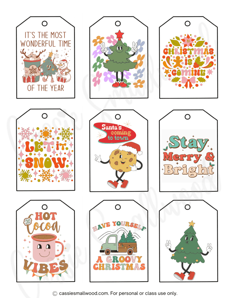 400+ Cutest Printable Christmas Tags (Free Pdf) - Cassie Smallwood for Free Christmas Tags Printable Templates