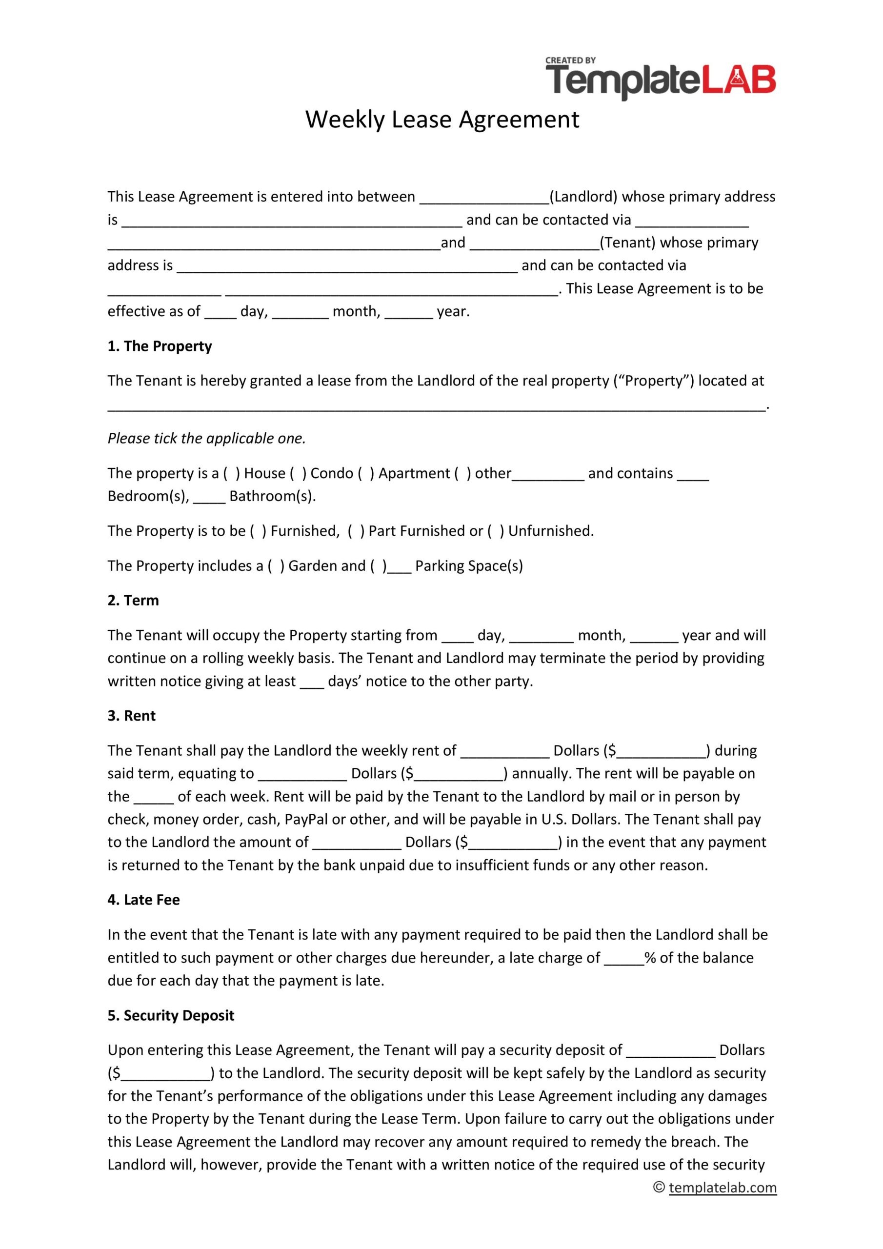 44 Free Residential Lease Agreement Templates [Word/Pdf] pertaining to Simple Lease Agreement Template Free Printable