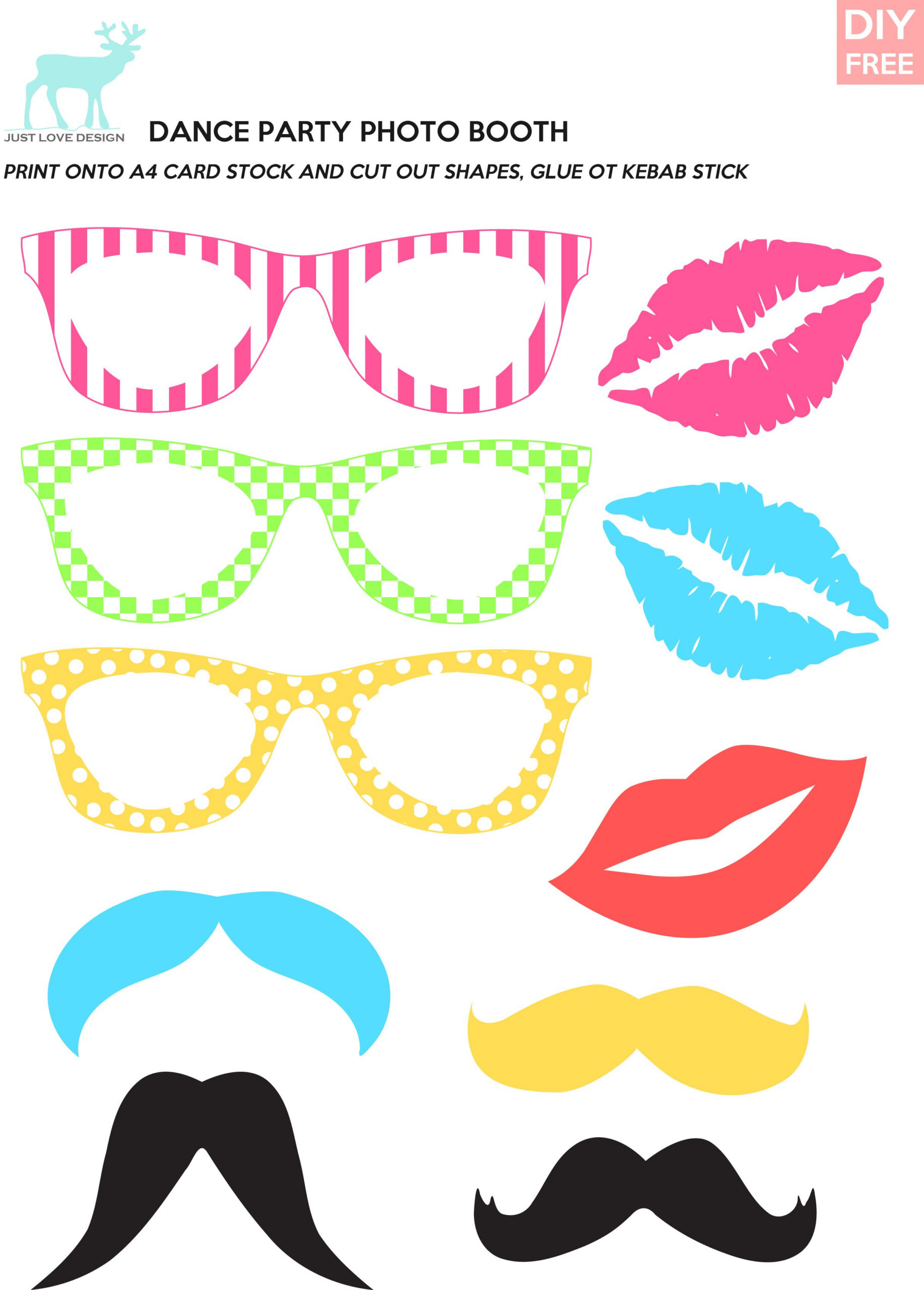 490 Free Diy Printabl File Photo Booth Props (Photobooth) Ideas in Free Printable Photo Booth Props Template