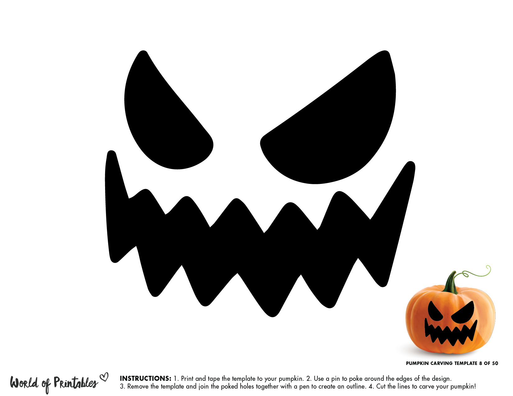50 Easy Pumpkin Carving Stencils + The Ultimate Guide To Pumpkin pertaining to Jack O Lantern Templates Printable