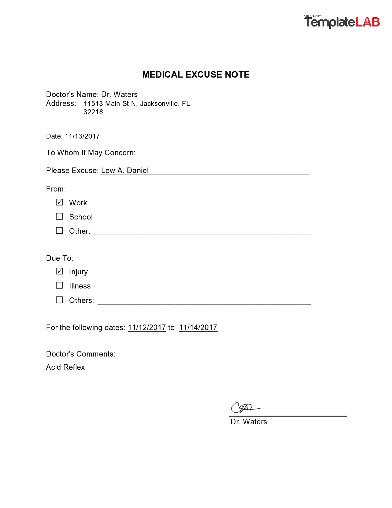 50+ Free Doctor Note Templates [For Work Or School] intended for Real Doctors Note For Work Free Printable