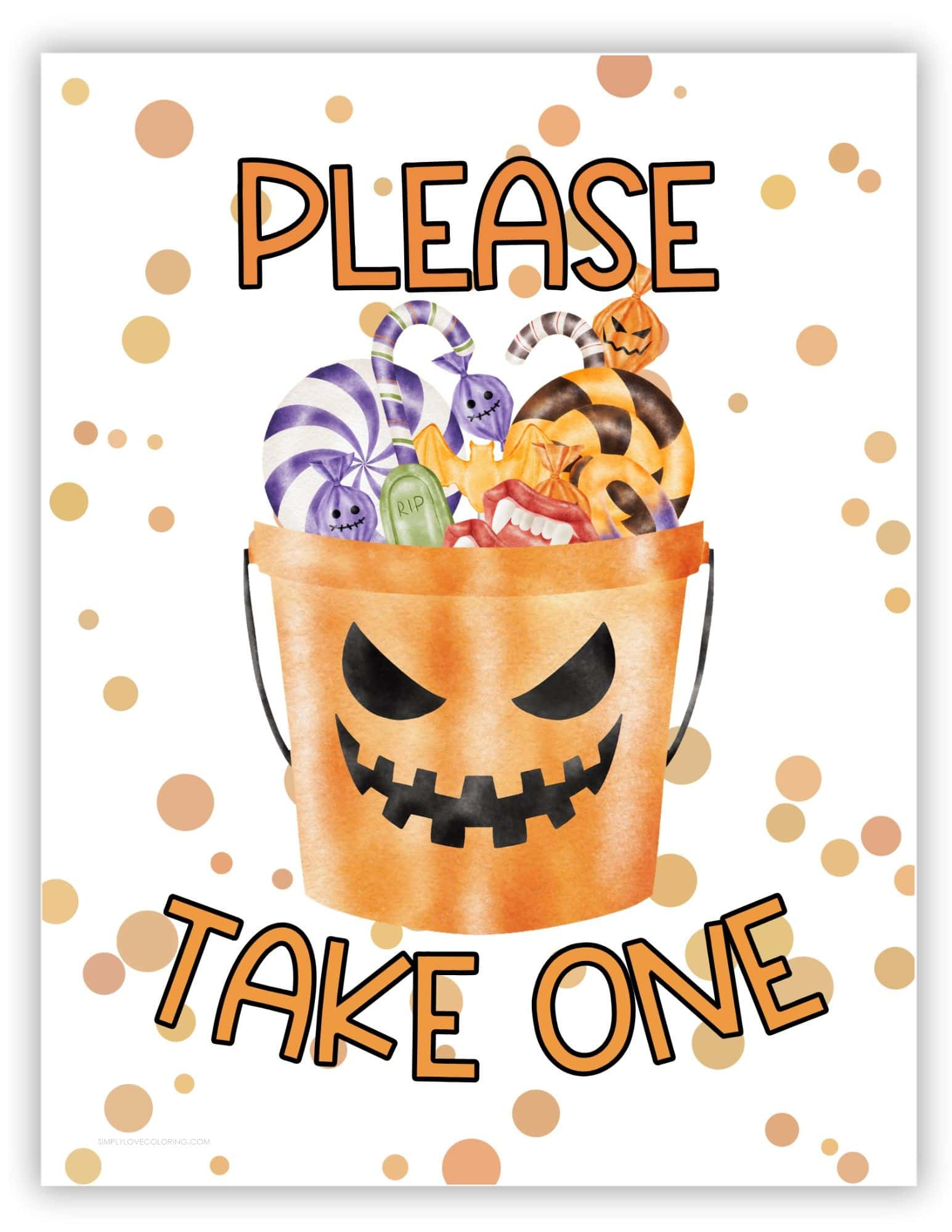 56 'Please Take One' Halloween Sign Printables (Free Pdf Download within Please Take One Sign Printable Free
