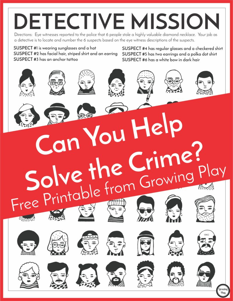 6 Free Printable Mystery Games For Kids - Growing Play throughout Free Printable Mystery Games