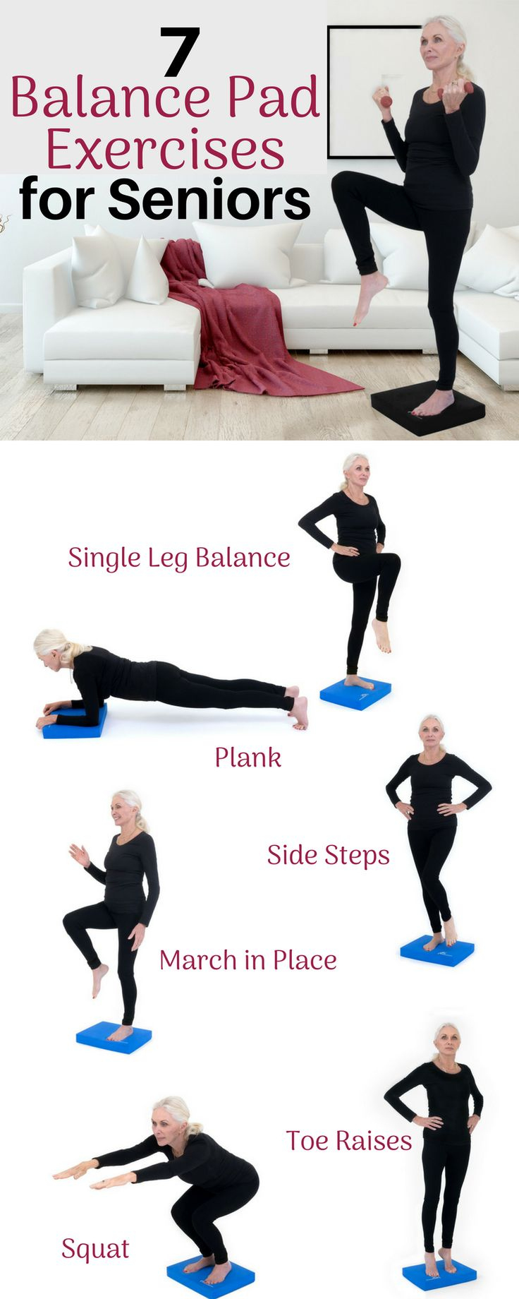 7 Balance Pad Exercises For Seniors pertaining to Free Printable Balance Exercises For Seniors