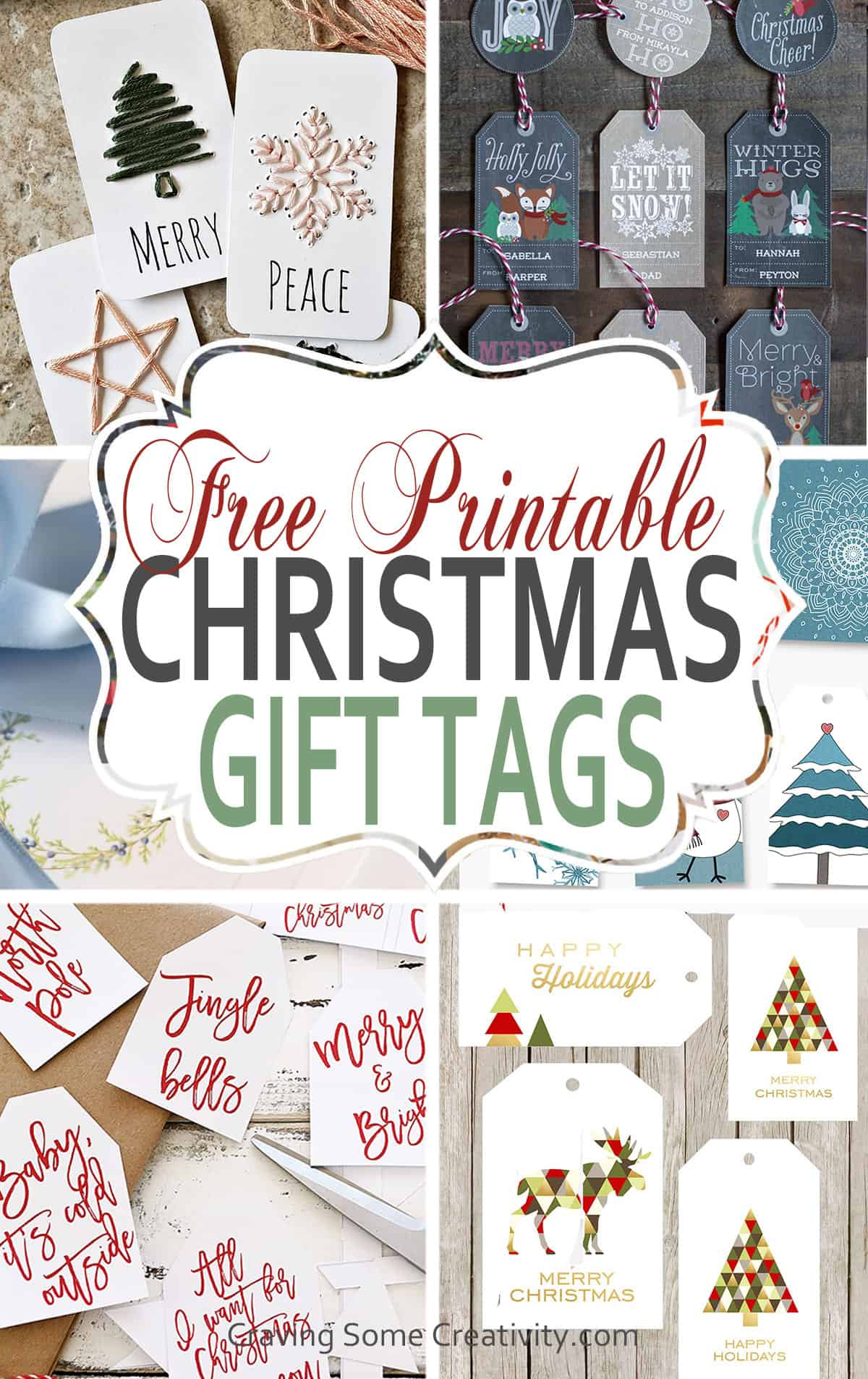 90+ Free Printable Rustic Christmas Tags For Gifts • Craving Some within Free Printable Christmas Gift Tag