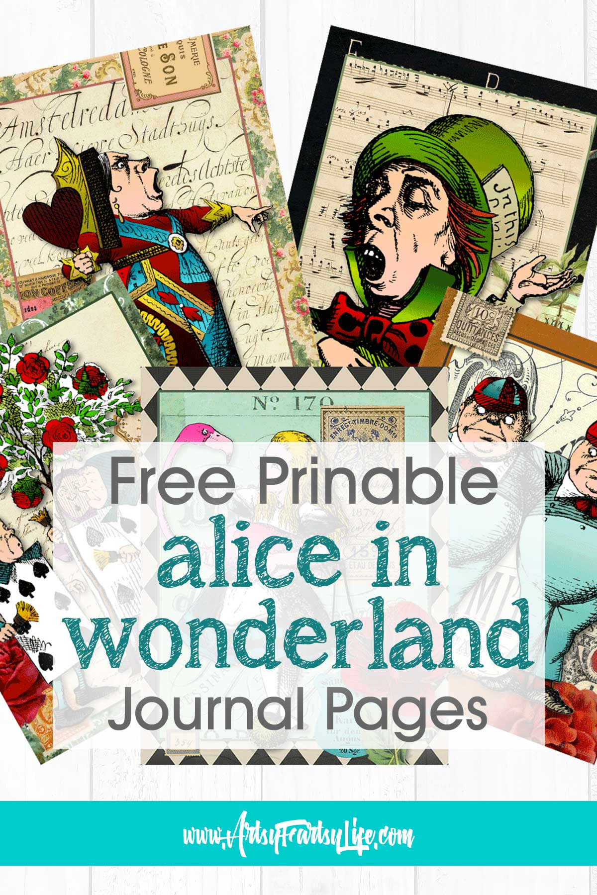 Alice In Wonderland Journal Pages - Free Printable · Artsy Fartsy Life in Alice In Wonderland Printables Free