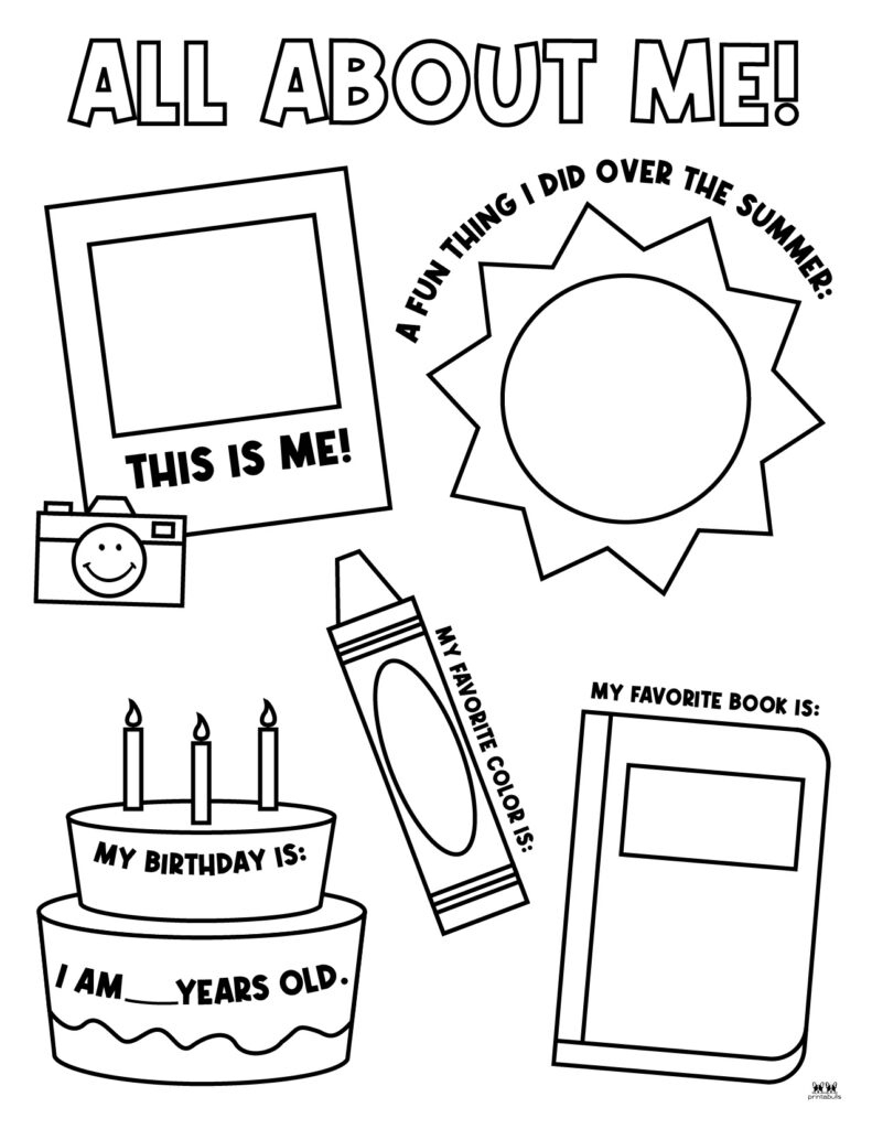 All About Me Printable Worksheets - 50 Free Printables | Printabulls inside All About Me Page Printable