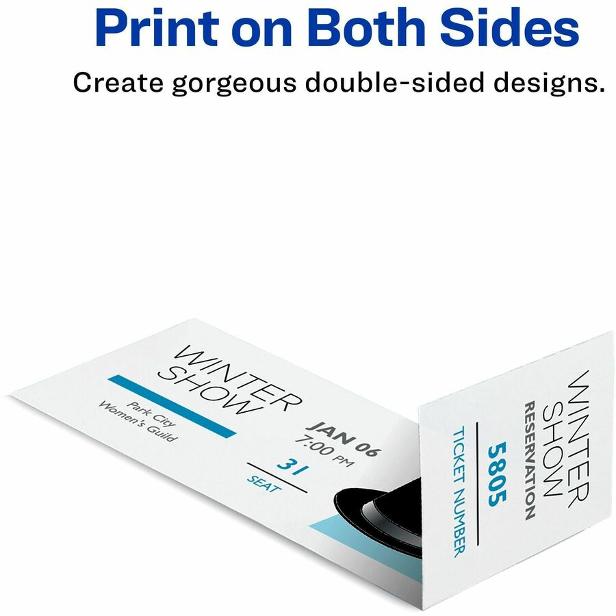 Avery® Blank Printable Perforated Raffle Tickets - Tear-Away Stubs in Printable Tickets with Tear Away Stubs