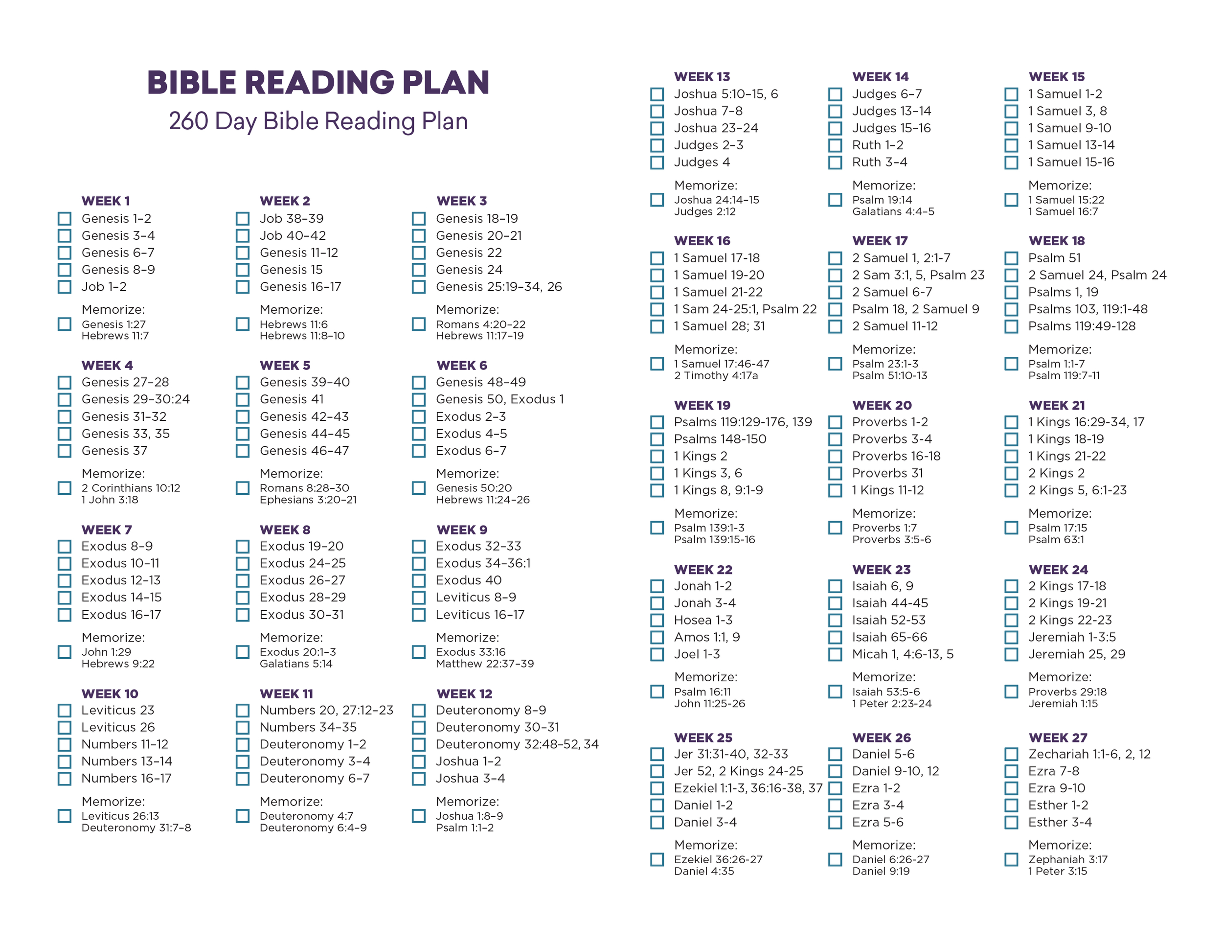 Bible Reading Plans — Lifepoint Church - Worksheets Library for Reading The Bible In A Year Plan Printable