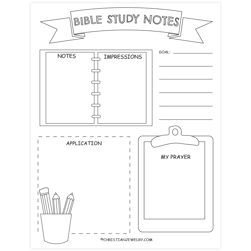 Bible Study Page - School Desk | Free Christian Printables in Free Bible Printables For Adults