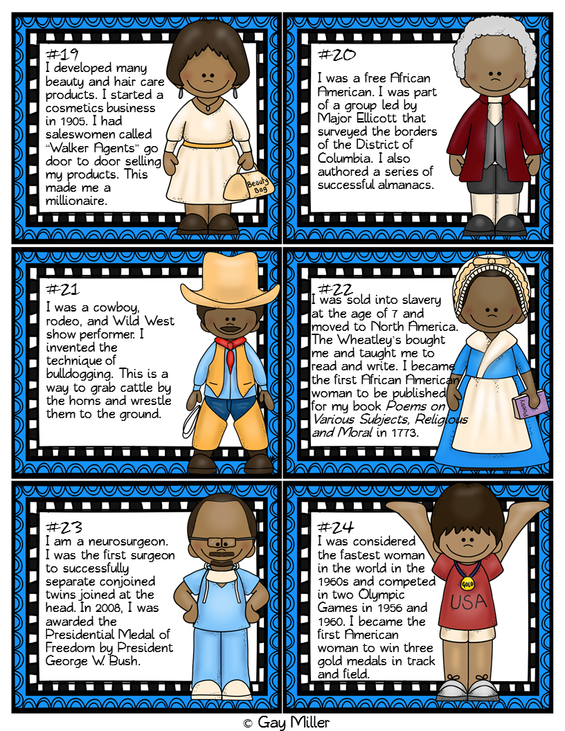 Black History Month Activity Scoot - Book Units Teacher with African American Black History Month Printable Activities