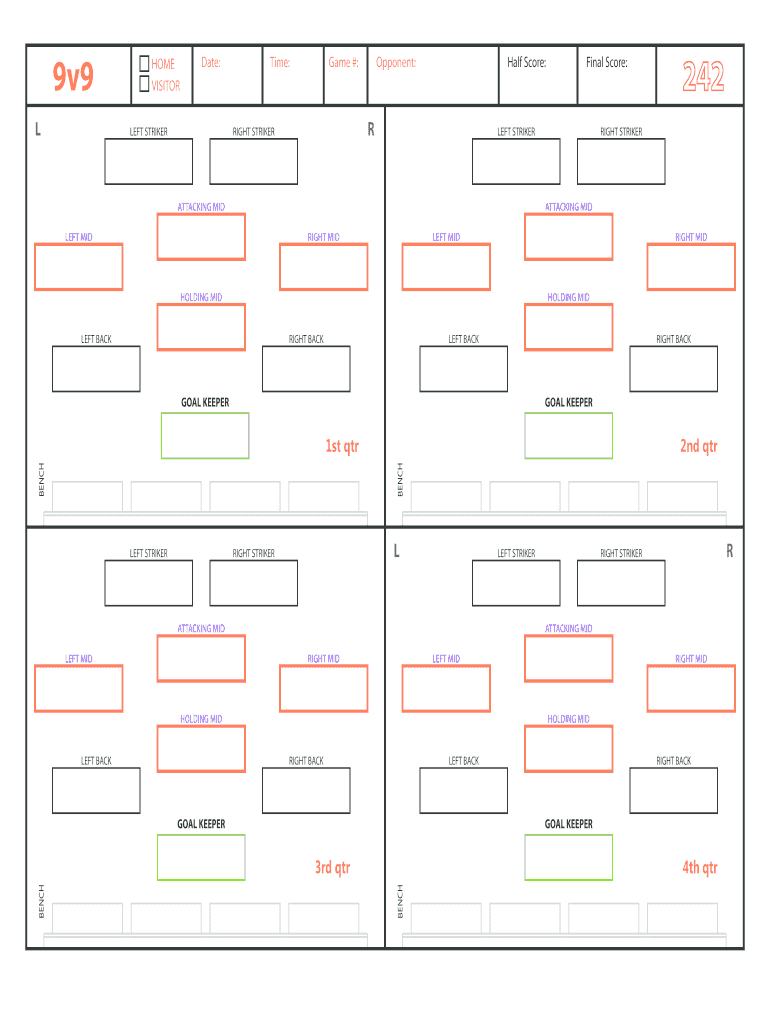 Brant Wojack Soccer-Football Formations 9V9 242 - Fill Online in 9 V 9 Soccer Formations Printable
