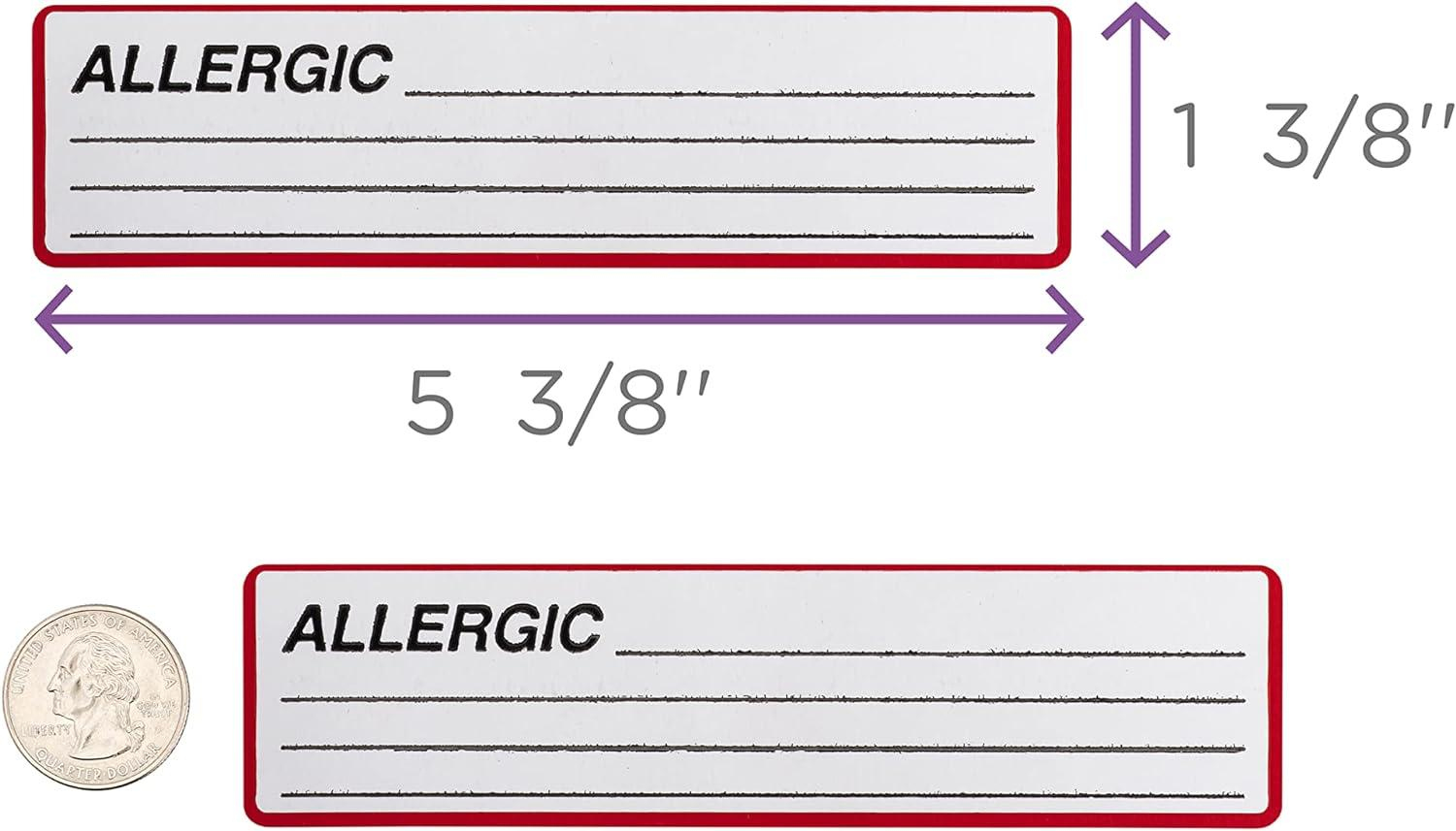 Carstens Medical Stickers - Allergic Alert & Instruction Labels throughout Printable Voltaren Gel Dosing Card Actual Size