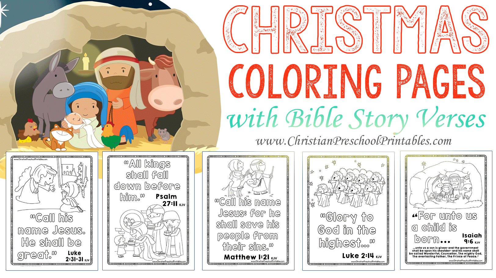 Christmas Bible Verse Printables - Christian Preschool Printables intended for Free Printable Christmas Bible Verses