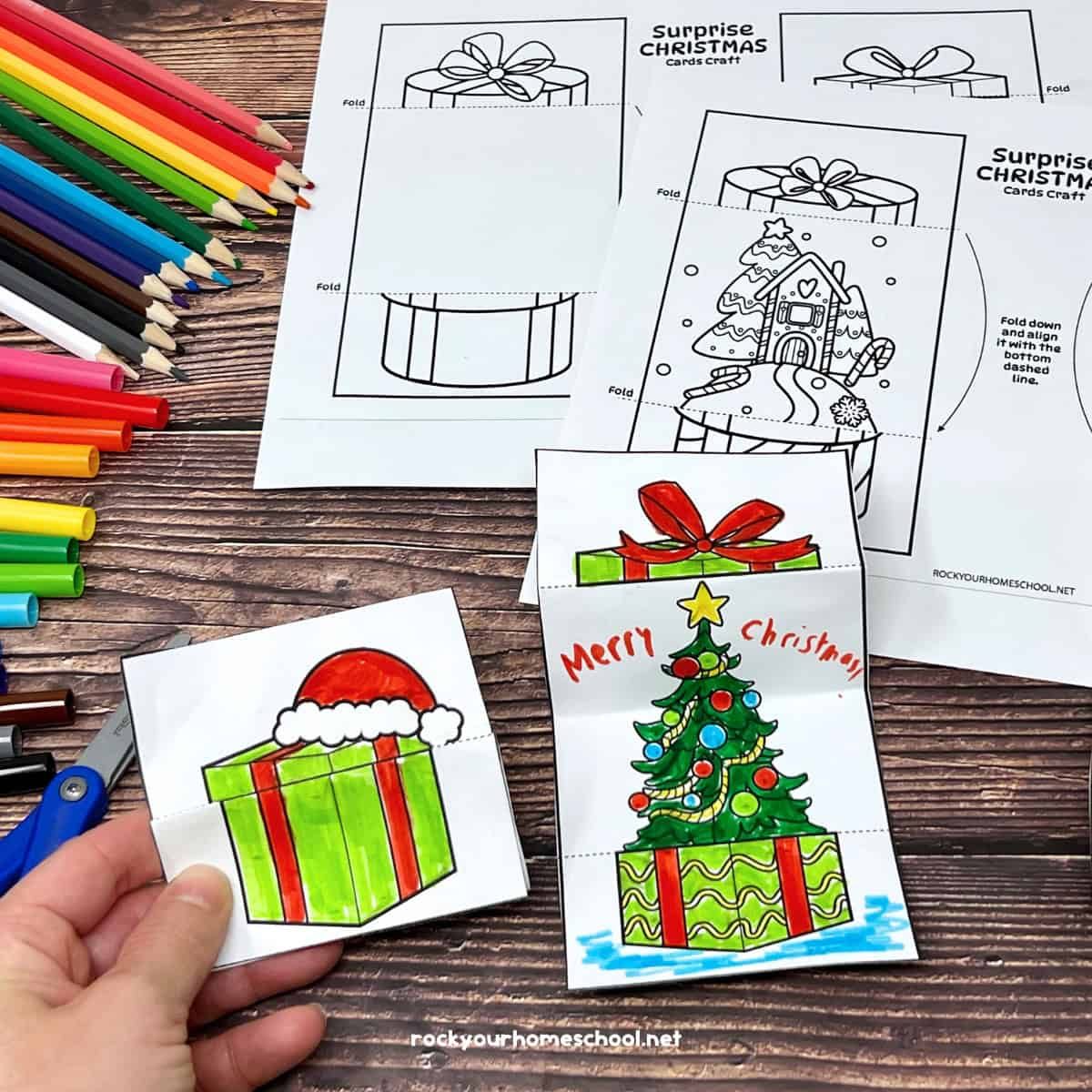 Christmas Cards For Kids To Color For Fun Surprises (12 Free) pertaining to Printable Christmas Cards For Kids