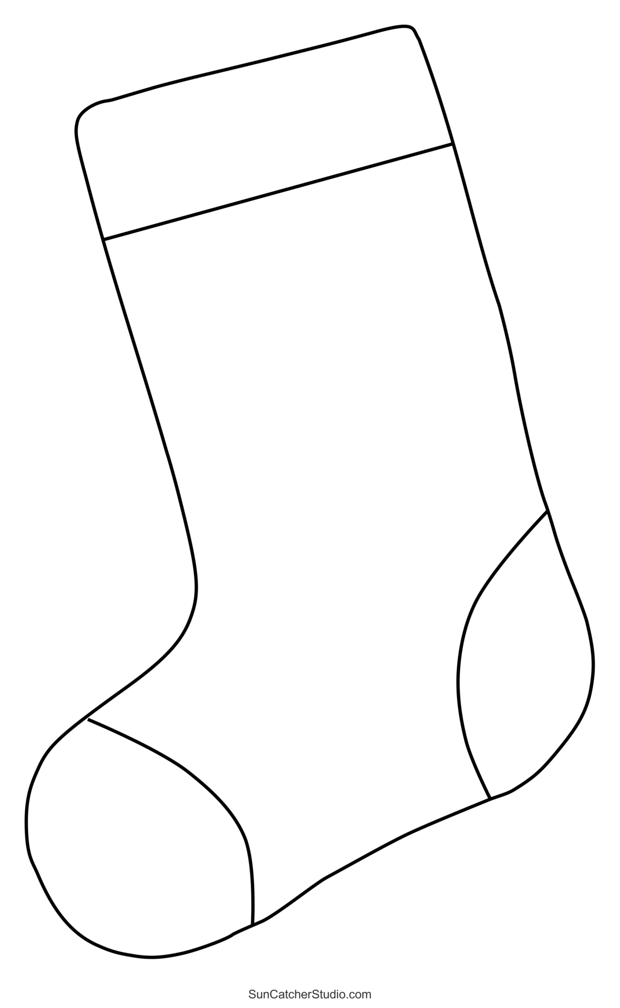 Christmas Stocking Patterns (Printable Stencils & Templates regarding Christmas Stocking Template Printable Free