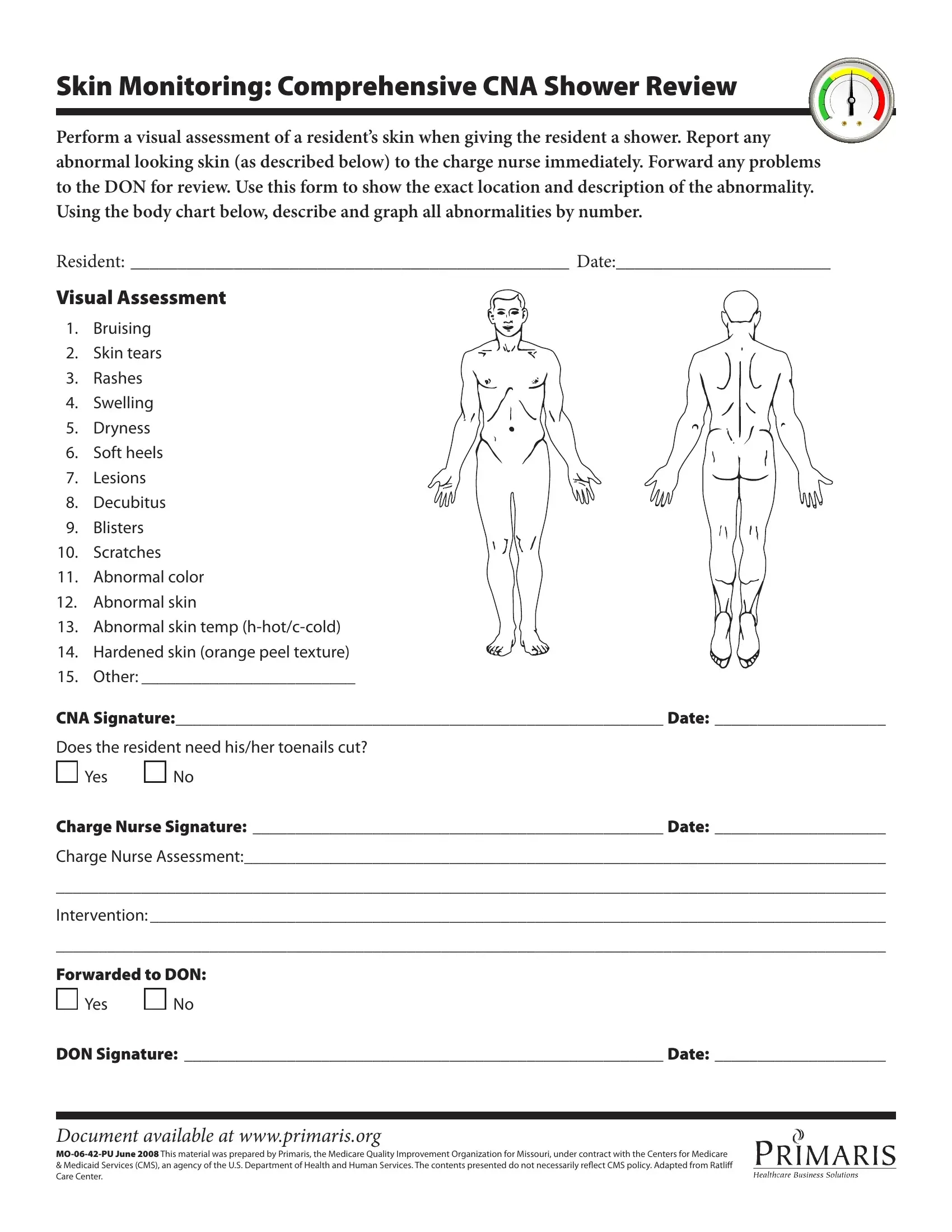 Cna Shower Sheets Form ≡ Fill Out Printable Pdf Forms Online pertaining to Free Printable Shower Sheets For Cna
