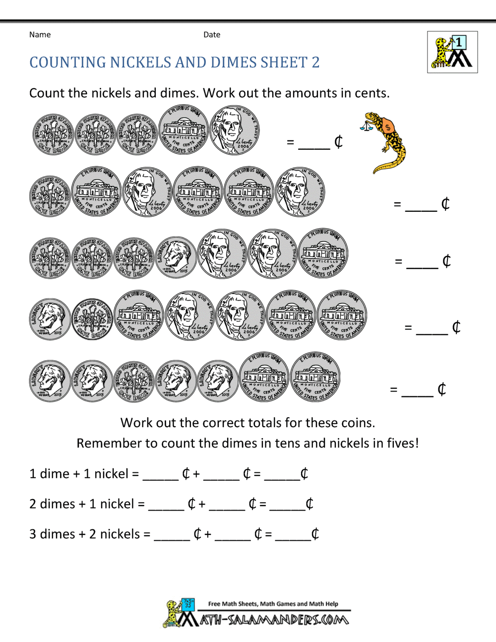 Counting Money Worksheets 1St Grade intended for Free Printable Counting Coins Worksheets
