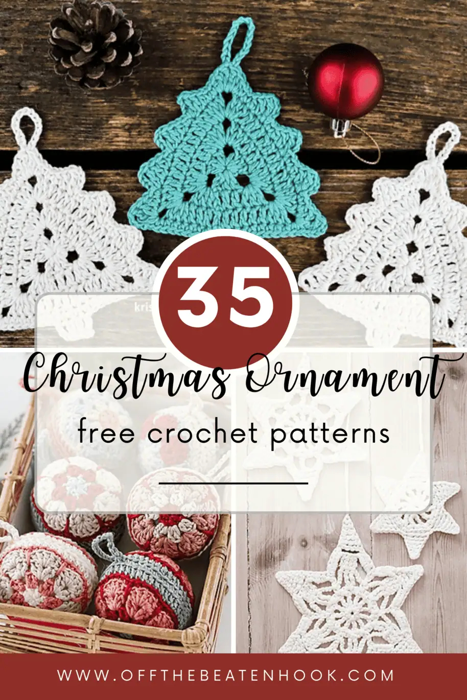 Crochet Christmas Ornaments Patterns: 35 Free Patterns inside Free Printable Christmas Crochet Patterns