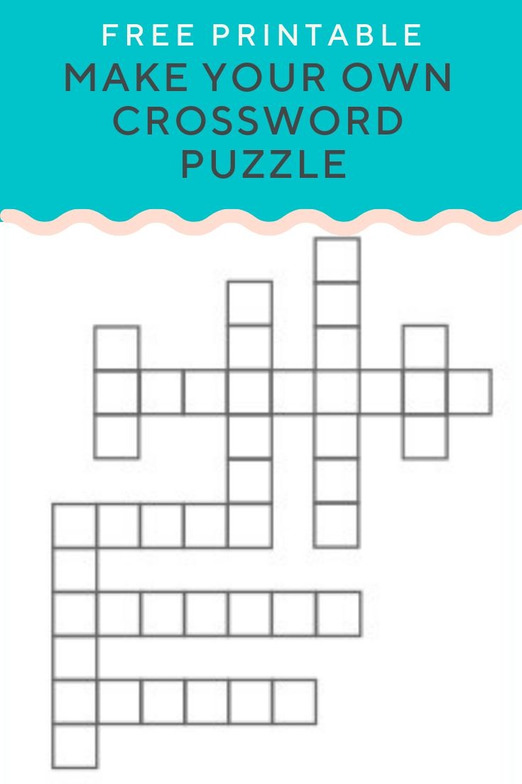 Crossword Puzzle Generator inside Make Your Own Crossword Puzzle Free Printable