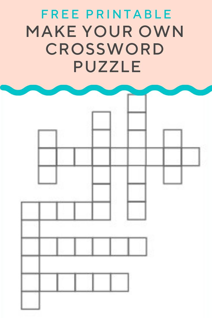 Crossword Puzzle Generator with Make Your Own Crossword Puzzle Free Printable