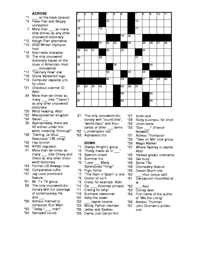 Daily Commuter Crossword Puzzle Printable - Printable with The Daily Commuter Crossword Puzzle Printable