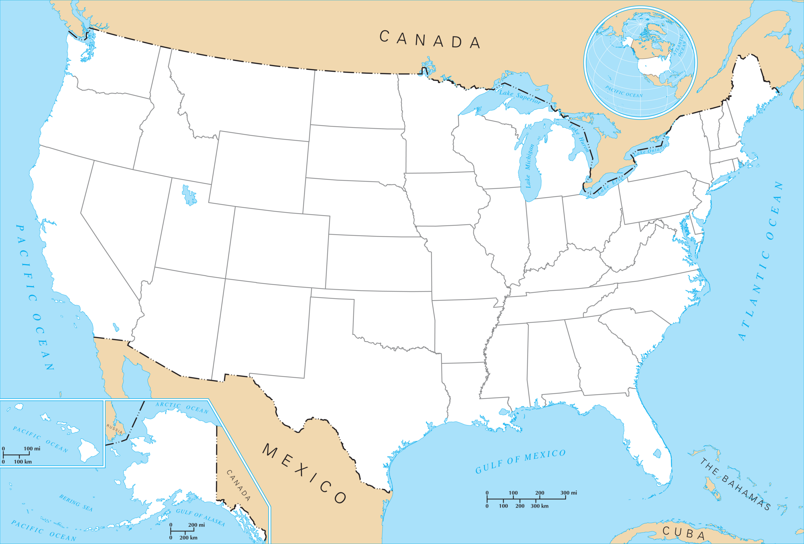 Datei:us State Outline Map – Wikipedia in Blank Printable Map of the Us