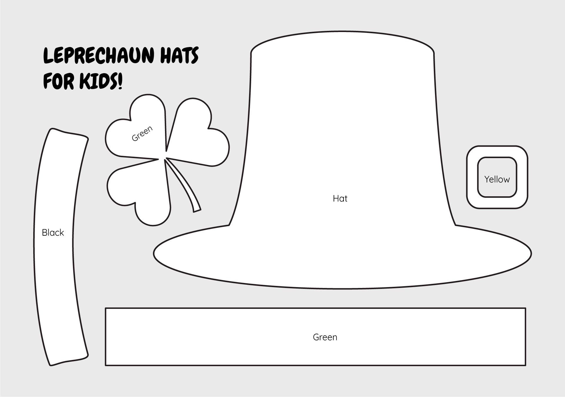 Diy Leprechaun Hats For Kids Free Printable Leprechaun Leprechaun pertaining to Printable Outline Leprechaun Hat Template