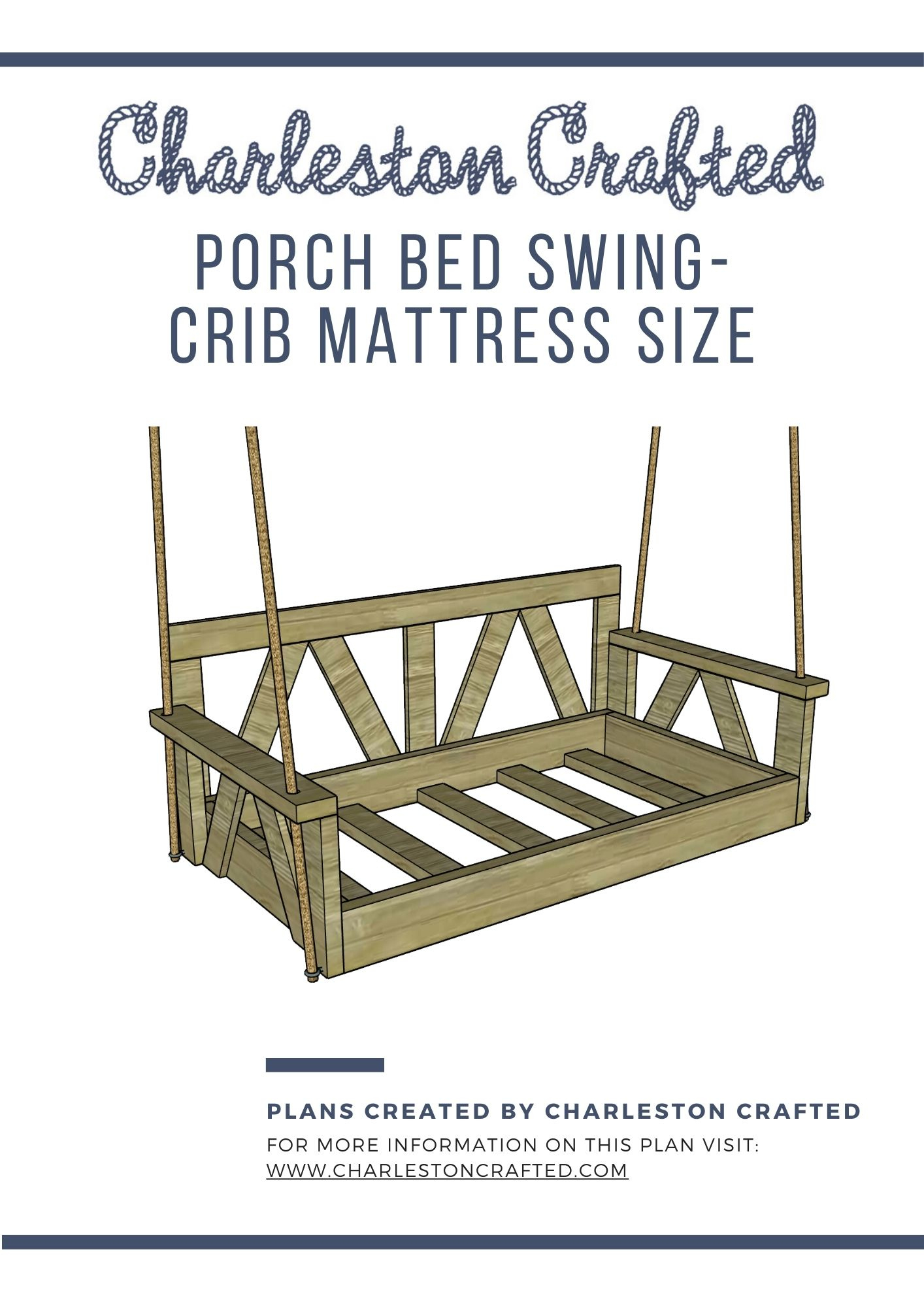 Diy Porch Bed Swing- Crib Size - Printable Pdf Woodworking Plans inside Printable Bed Swing Plans