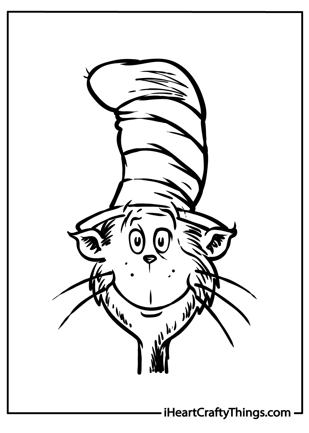 Doctor Seuss Cat Free Printable Cat In The Hat Coloring The Cat In throughout Cat in the Hat Face Printable